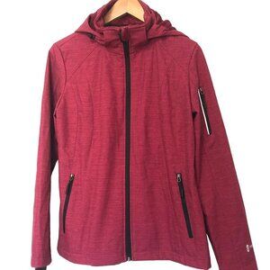 NWOT Free Country Women's Aeris Super Softshell Jacket Size M Burnish Red Hood